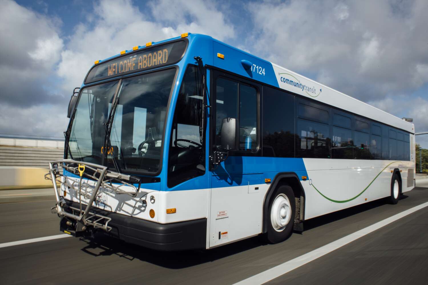 Community Transit Bus on the road