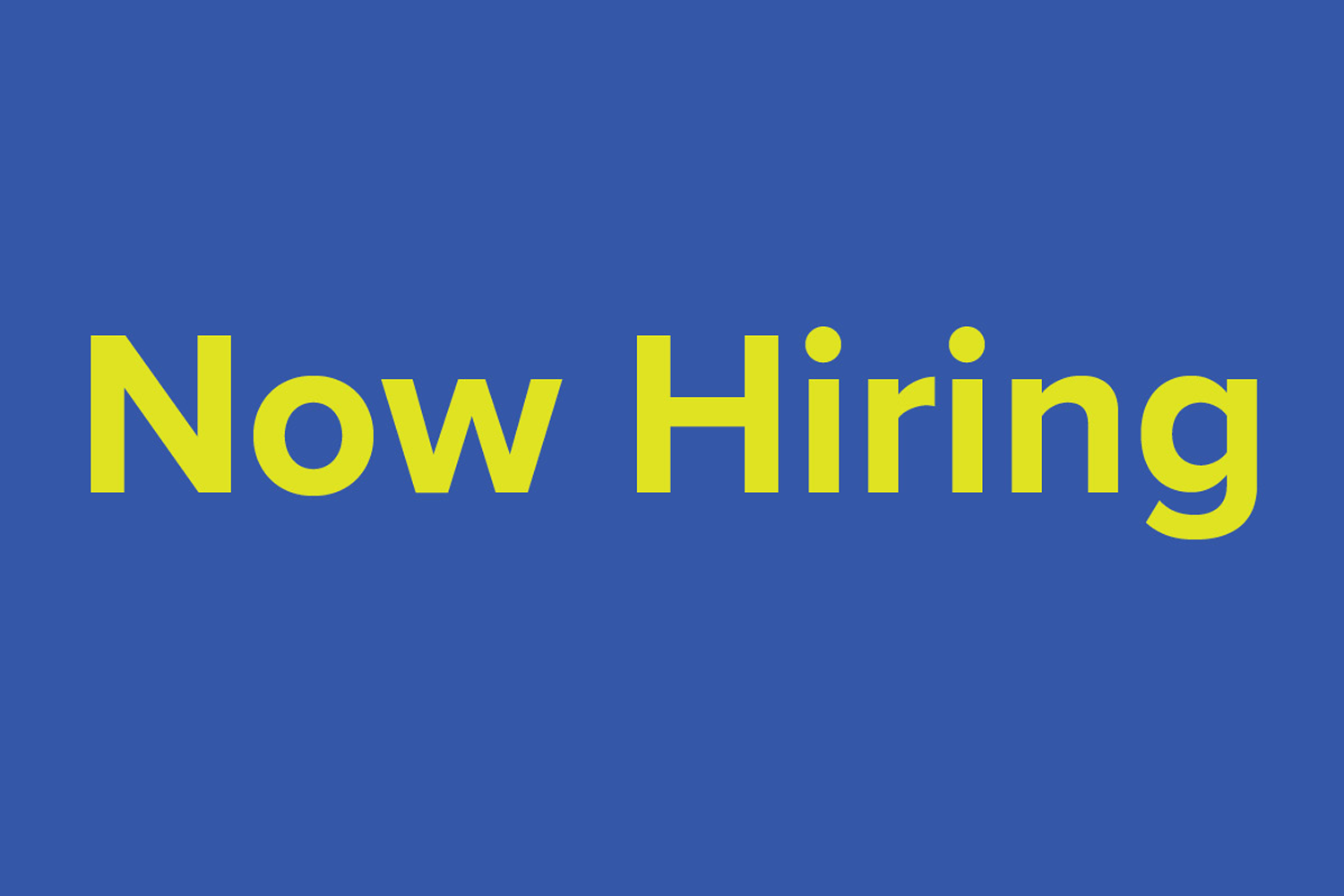 We're Hiring