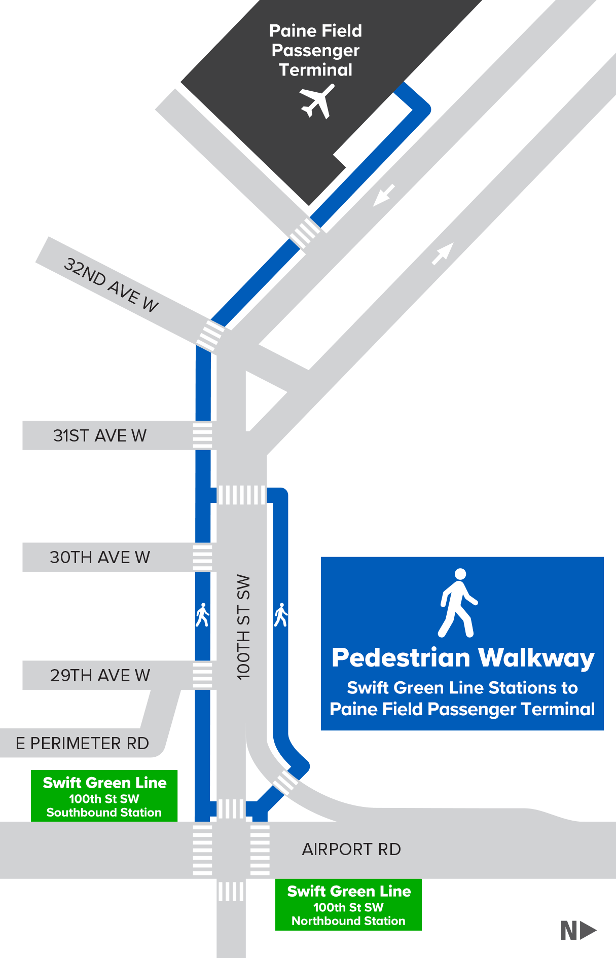 Paine Field walkway map