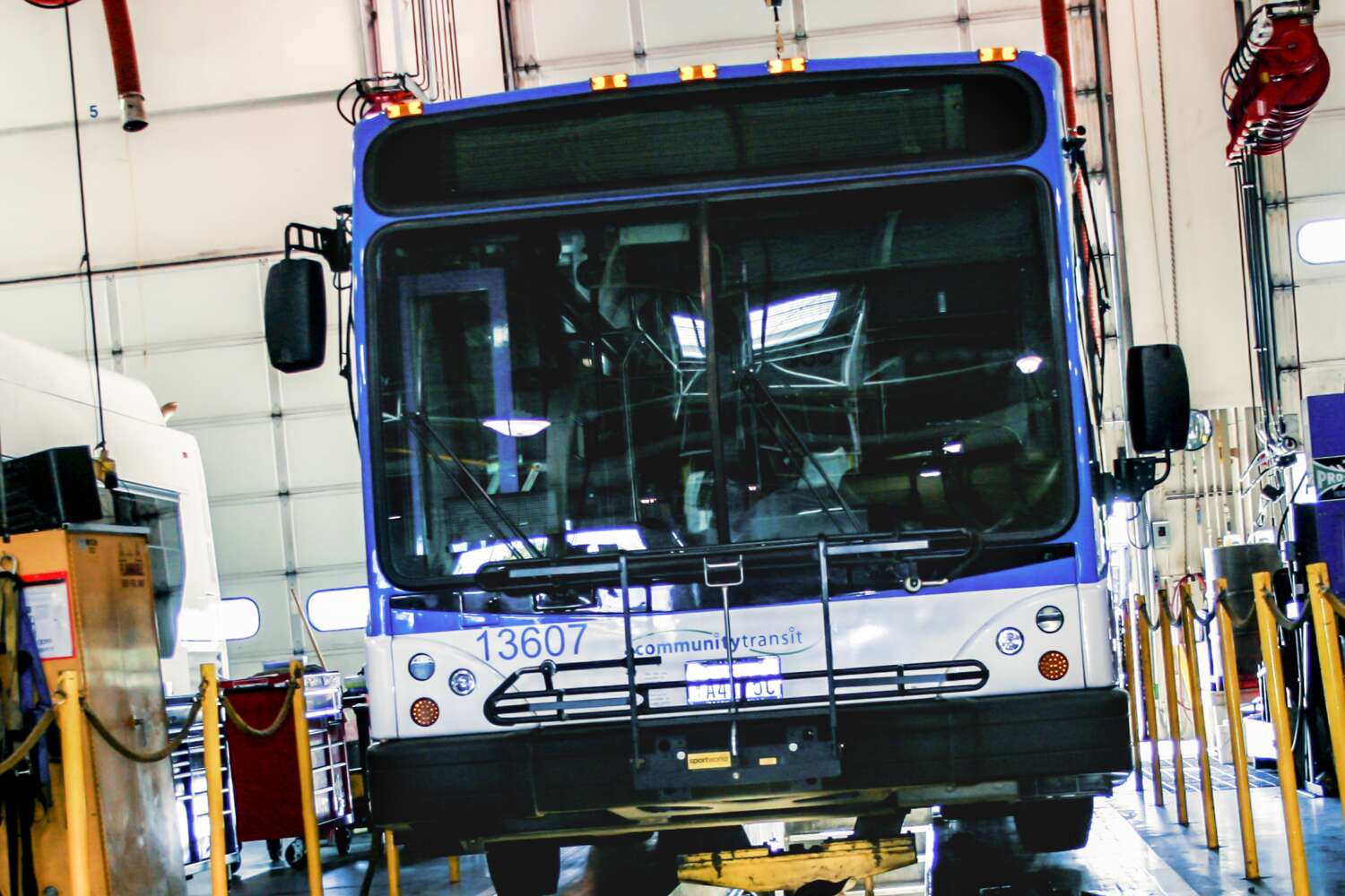 Community Transit Bus in Mechanic's bay