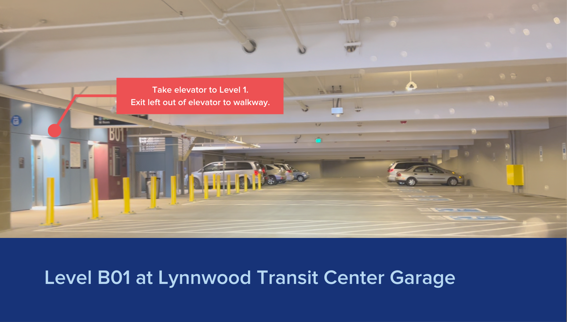 Level 1 (B01) at Lynnwood Transit Center Garage