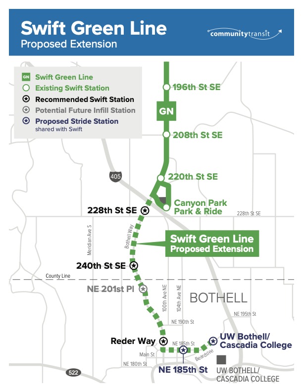 Swift Green Line map