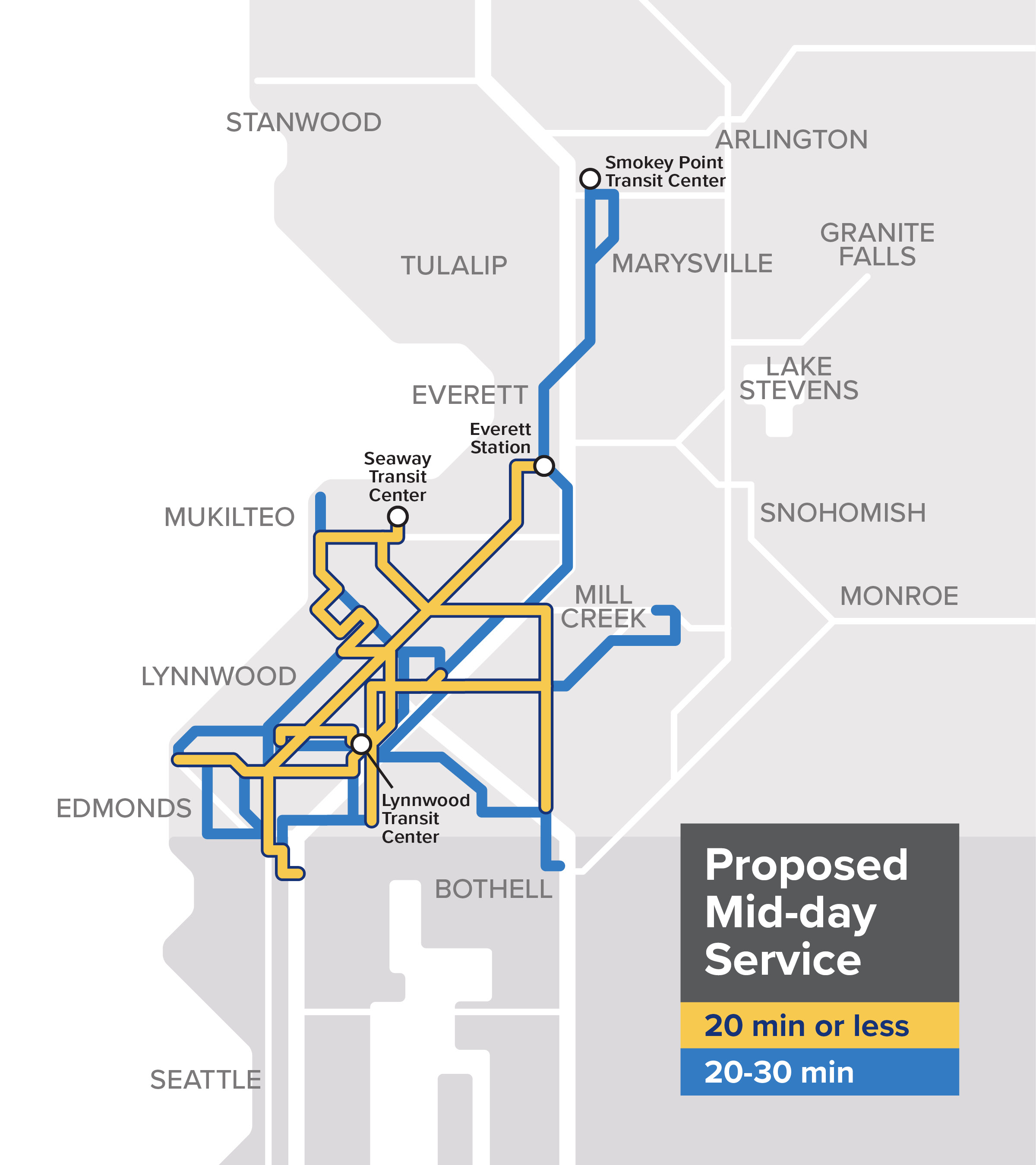 Proposed Mid-Day Service Frequency