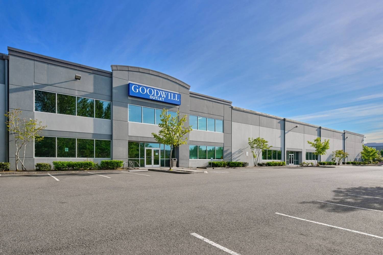 The entrance of the Goodwill Building located at 2208 W. Casino Rd will be purchased by Community Transit