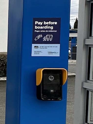 ORCA card reader at Swift station