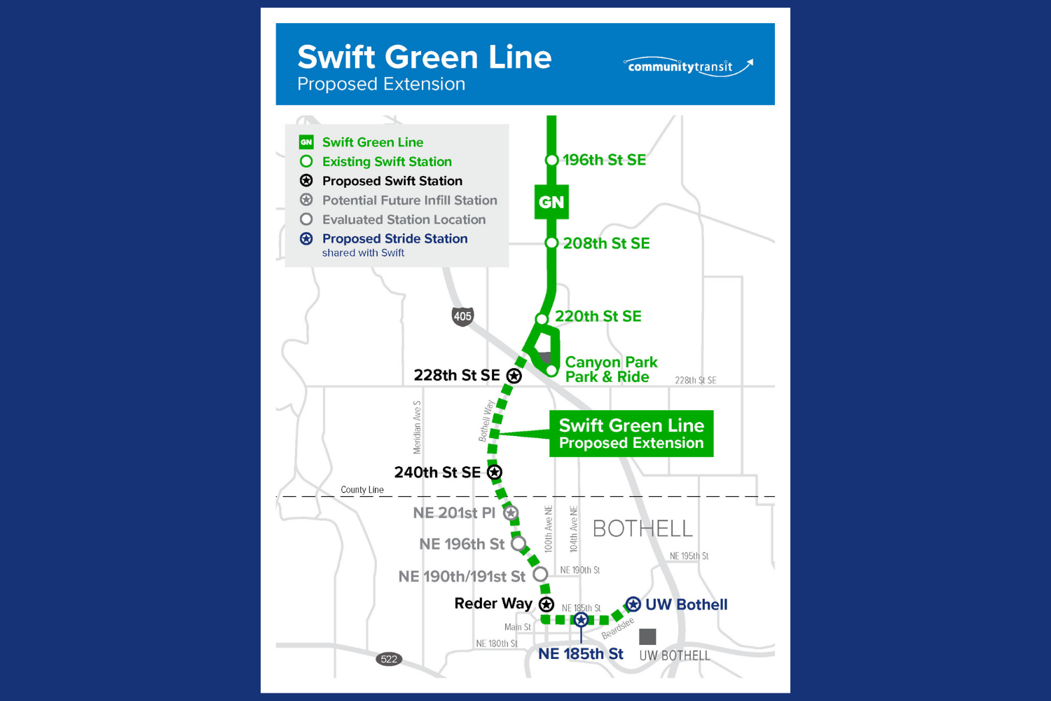 Swift Green Line Proposed Extension - Map