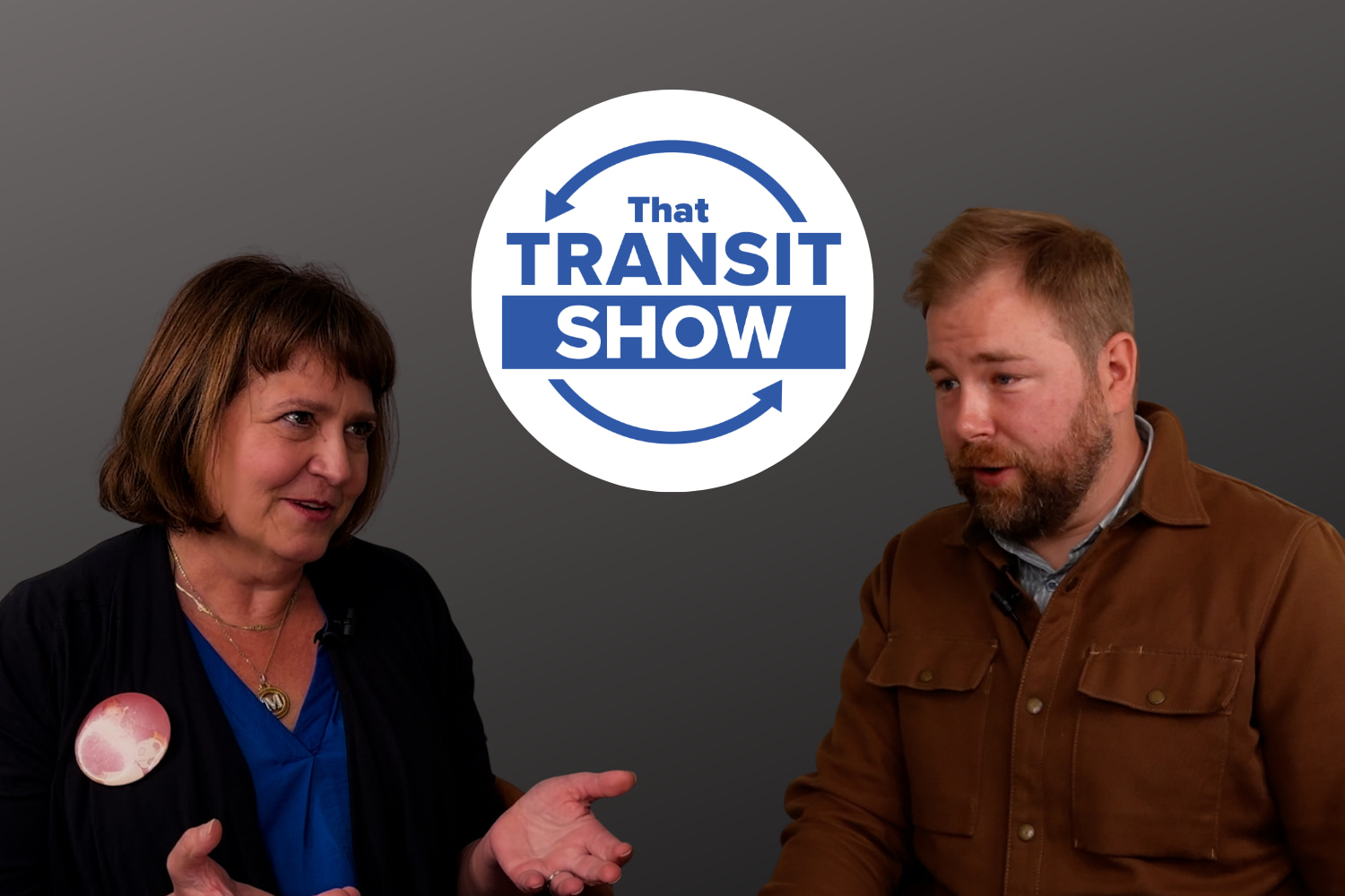 TTS Episode 18 Monica Spain (left) interviews Tyler Chism (right) about the Everett Fan Zone on Episode 18 of That Transit Show