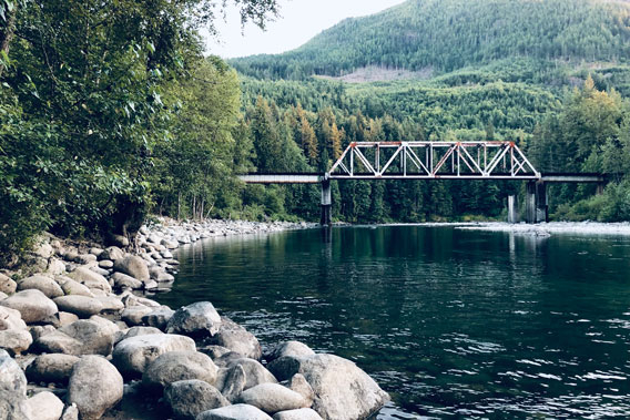 An image of a bridge over a river in Gold Bar, WA