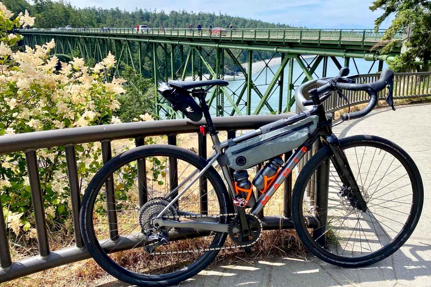 Scenic view in Whidbey Island on a bike trip.