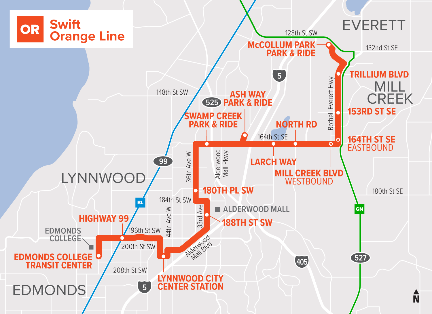 Swift Orange Line map
