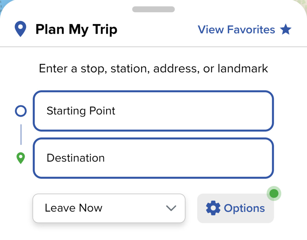Plan My Trip customization options