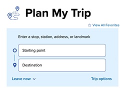 Plan My Trip input fields Plan My Trip input field boxes