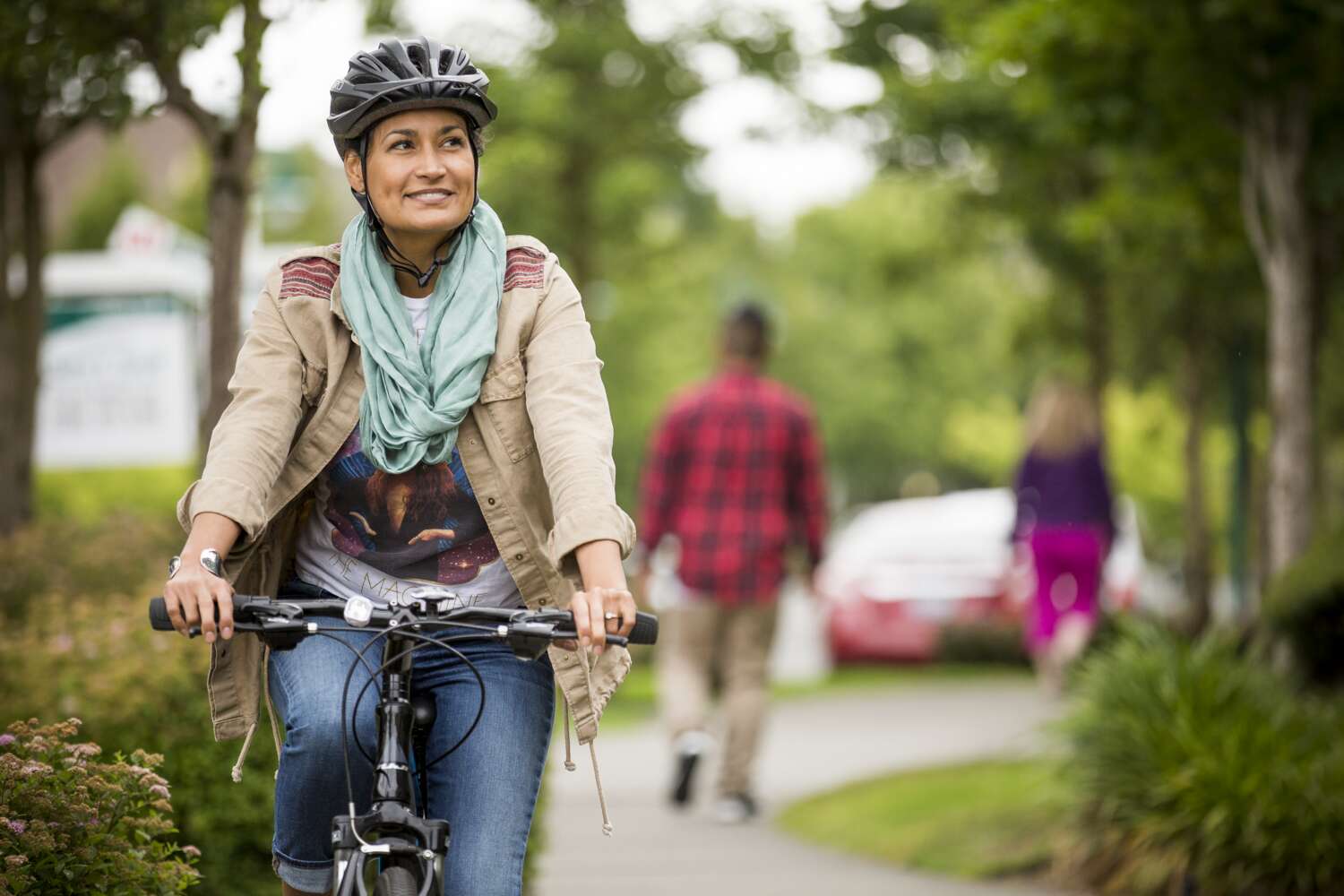 Cyclist on a trail