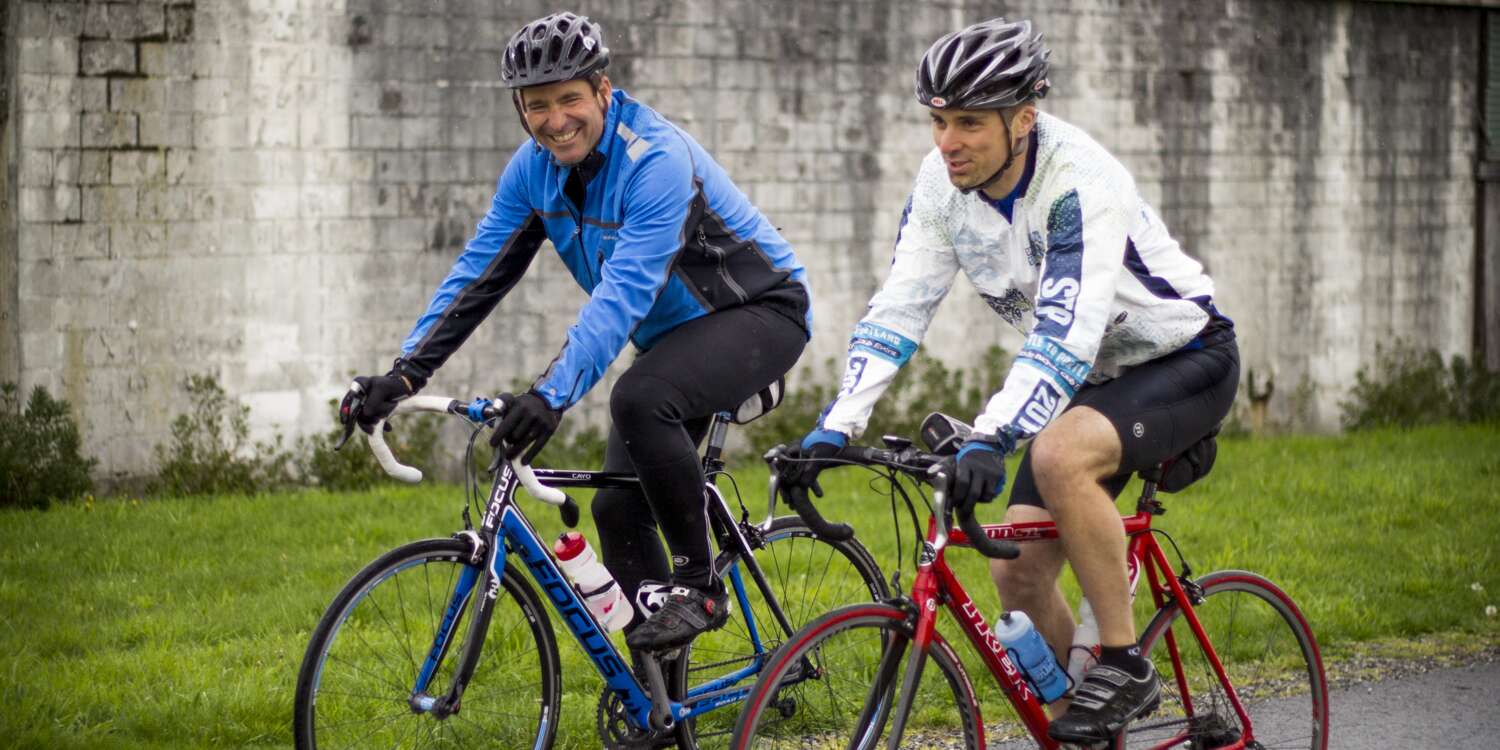 Cyclists on a bike trail