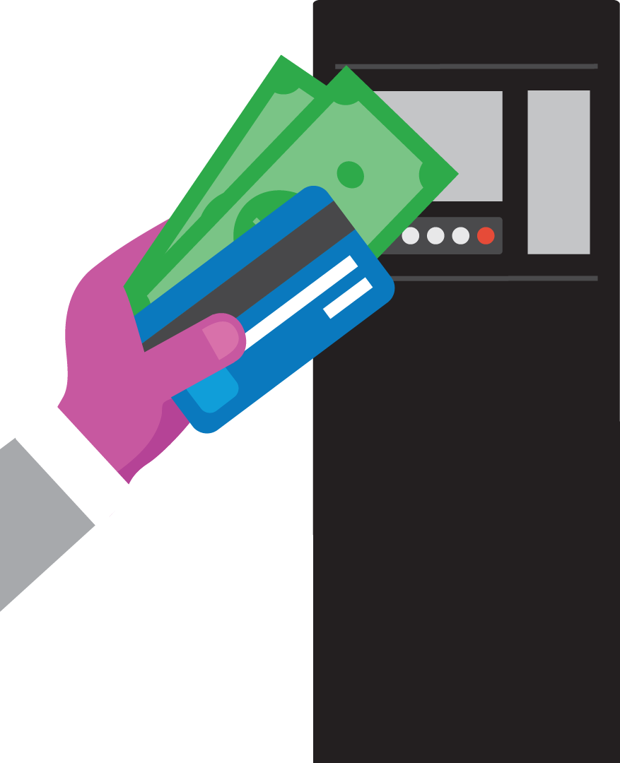 Graphic of ticket vending machine