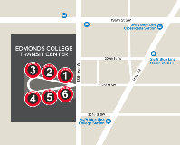 Map of Edmonds College Transit Center
