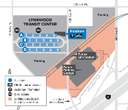 Map of Lynnwood Transit Center