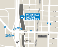 Map of Marysville Ash Ave Park & Ride