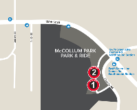 Map of McCollum Park & Ride