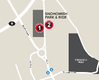 Map of Snohomish Park & Ride
