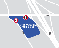 Map of Stanwood 1 Park & Ride