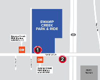 Map of Swamp Creek Park & Ride