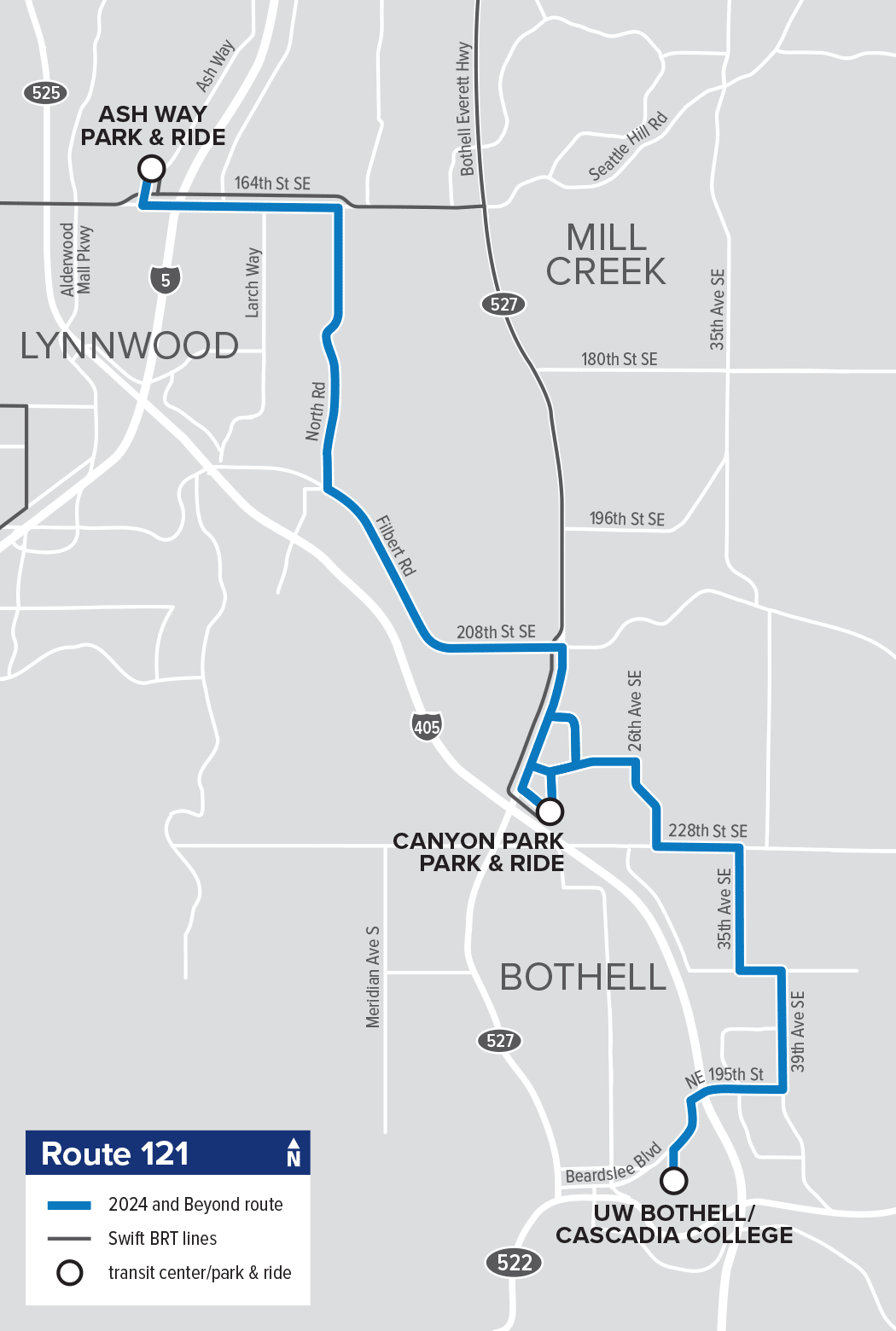 Route 121: Ash Way - Bothell (new route)