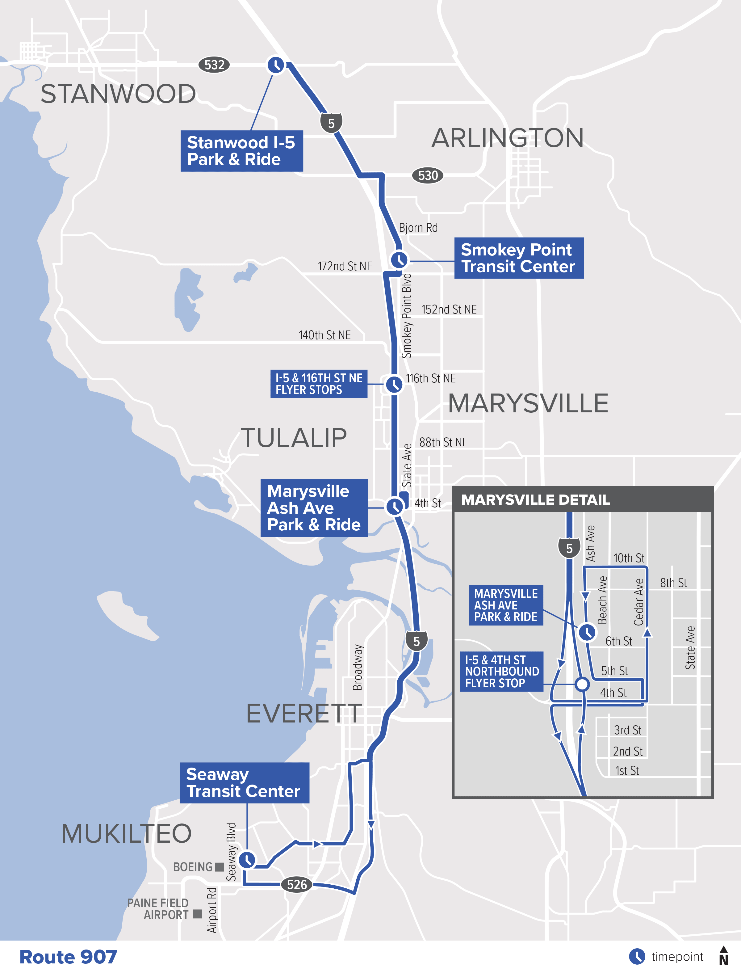 Route 907: Stanwood – Seaway (new route)